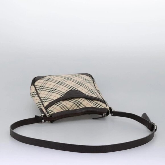 BURBERRY Nova Check Shoulder Bag Canvas Leather Beige Auth BD1036 - Picture 8 of 16